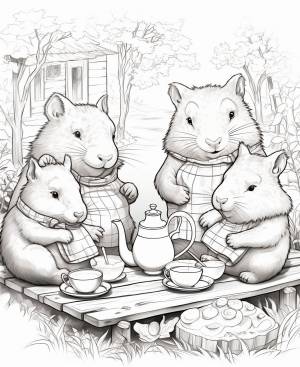 Раскраска Капибара