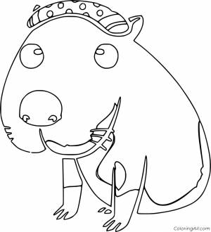 Раскраски капибара животное