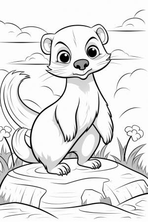 Раскраска мангуст для детей 3, 4, 5, 6, 7, 8 лет