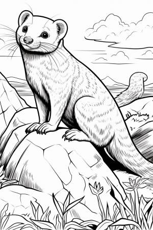 Раскраска мангуст для детей 3, 4, 5, 6, 7, 8 лет