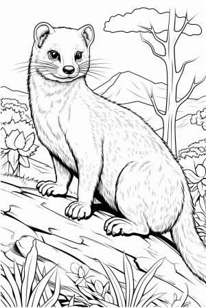 Раскраска мангуст для детей 3, 4, 5, 6, 7, 8 лет