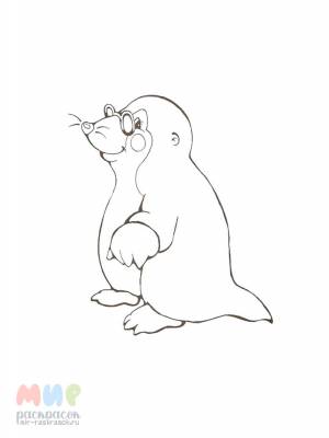 Раскраска Крот