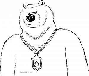 Раскраски Гризли и лемминги