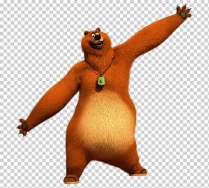 Гриззи Медведь, Grizzy Open Paws, в кино, мультфильмах, гризли и леммингах png