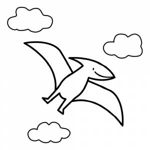 Раскраска Пикирующий птеранодон