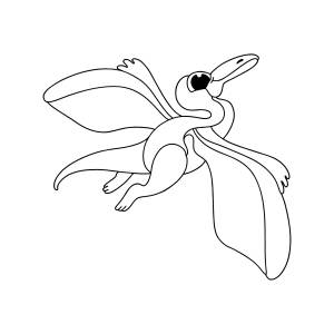 Раскраска Птеродактиль ♥ Онлайн и !