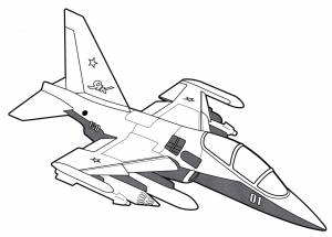 Раскраска Як-130