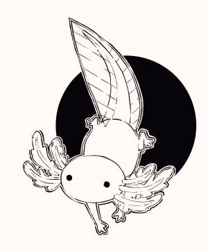 Раскраска аксолотль