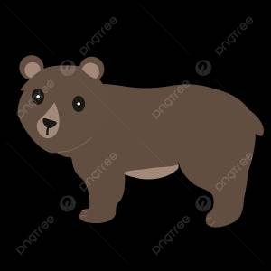 Коричневый медведь вектор милый PNG , любимый стиль, бурый медведь, животное PNG картинки и пнг PSD рисунок для й загрузки