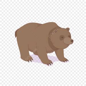 Рисованный мультфильм животных бурого медведя для коммерческого использования PNG , Рисованной, мультипликация, Бурый медведь PNG картинки и пнг PSD рисунок для й загрузки