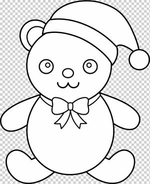 Мишка новогодняя раскраска, мишка, белый, млекопитающее, ребенок png