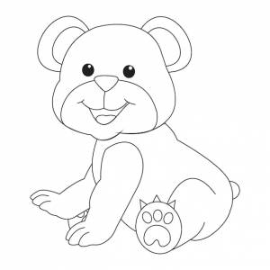 Медведь дизайн животных для раскраски книга изолированных векторные иллюстрации на белом фоне