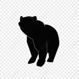 Силуэт большого самца черного медведя клипарт,черный вектор,большой медведь медведь изображение_Фото номер 380262852_AI Формат изображения_ru