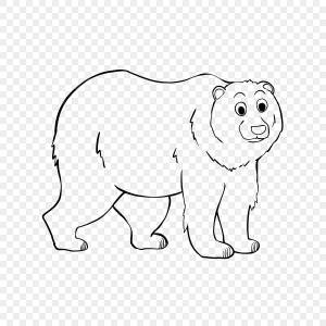 Dibujo De Oso Clipart Blanco Y Negro PNG ,dibujos Dibujo De Oso, Dibujo De Labios, Dibujo De Oreja PNG y PSD para Descargar Gratis