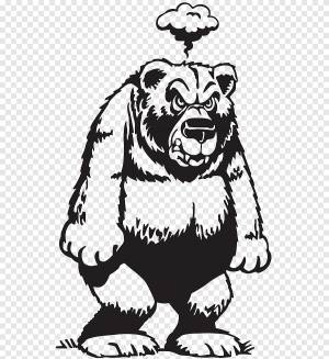 Наклейка с изображением американского черного медведя, медведь, png