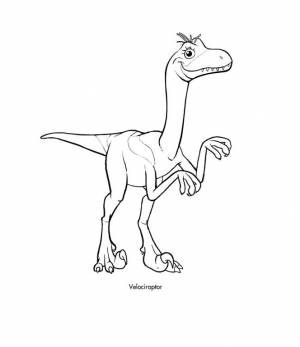 Раскраски раптор с динозавром раптор