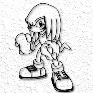 Файл STL Sonic the Hedgehog Knuckles Wall Art Sonic Echidna Wall Decor ・Шаблон для 3D-печати для загрузки・Cults