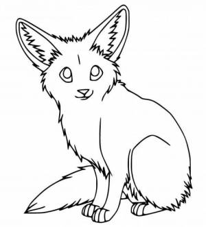 Лиса рисунок раскраска