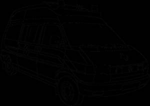 Раскраска Скорая помощь Газель