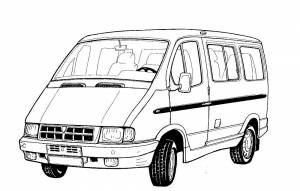 Раскраска Автомобиль Газель