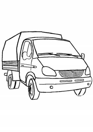 Раскраска газель грузовая