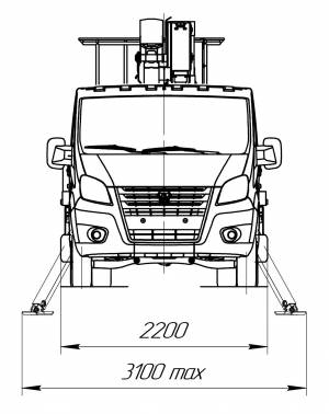 Автогидроподъемник АГП-25РТ на шасси ГАЗ-C41R92 Газель Next