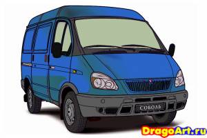 Как нарисовать ГАЗель DragoArt поэтапно карандашом