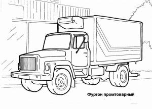 Раскраски Газель грузовая
