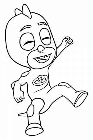 Раскраска Гекко смеётся