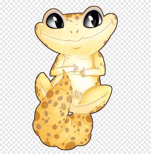 Обыкновенный леопардовый рисунок геккона, леопард, животные, чиби png