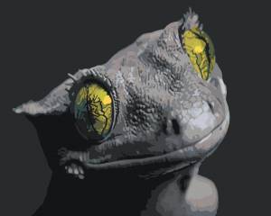 Живопись по номерам, 40 x 50, Ресничный геккон-бананоед