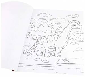 Книжка-раскраска ГИГАНТСКАЯ, ДИНОЗАВРЫ, 300х430 мм, 40 страниц, BRIGHT KIDS, Р-8164