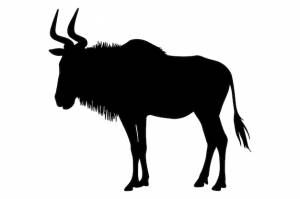 иллюстрация силуэта антилопы гну