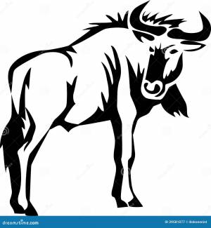 Wildebeest Стоковых иллюстраций и клипартов