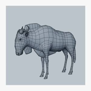 Анколе антилопа гну 3D Модель $69