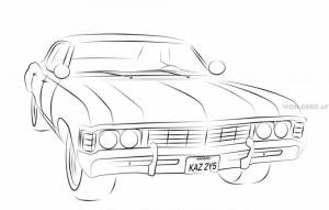 Раскраска Шевроле Импала 1967 года