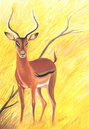 Антилопа рисунок для детей