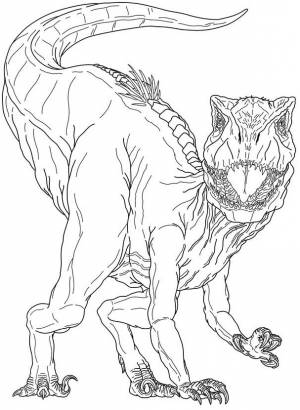 Раскраска Индораптор динозавр