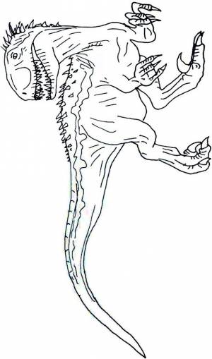 Раскраска Страшный Индораптор