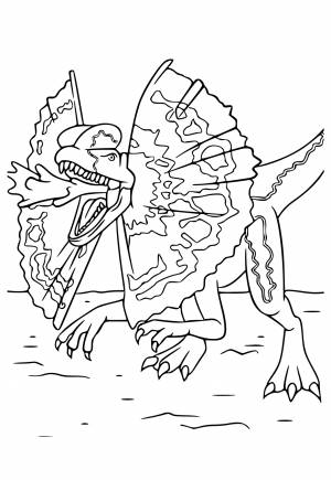 Раскраска Парк Юрского Периода Ящерица