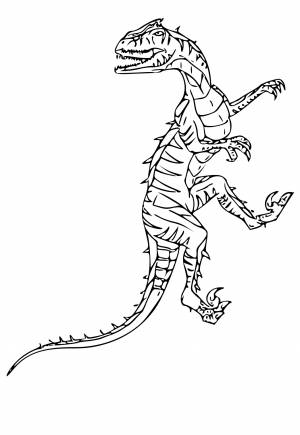 Раскраска Велоцираптор Монстр