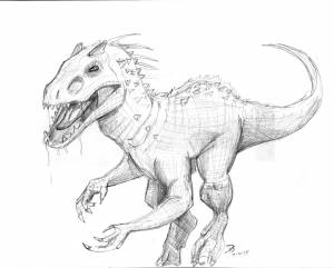 Раскраска индораптор