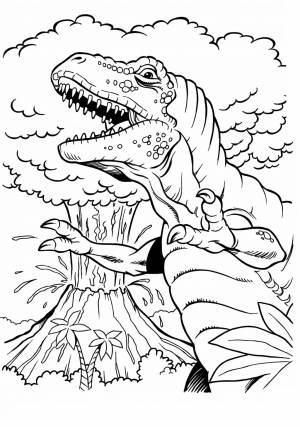 Раскраска Индораптор динозавр