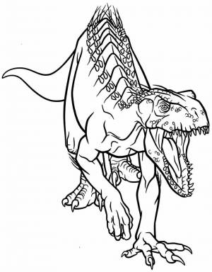 Раскраски динозавр красный коготь