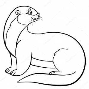 64 Ласка раскраска Stock-Illustrationen