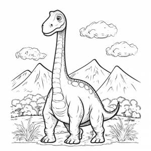 Брахиозавр раскраски вектор животных