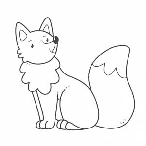 Раскраска лиса Изображения