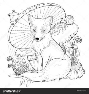 Лиса раскраска новогодняя