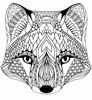 Раскраски Антистресс лиса