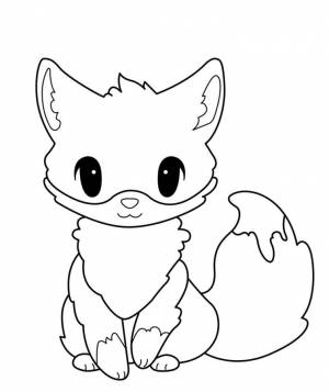 Раскраски большая лиса